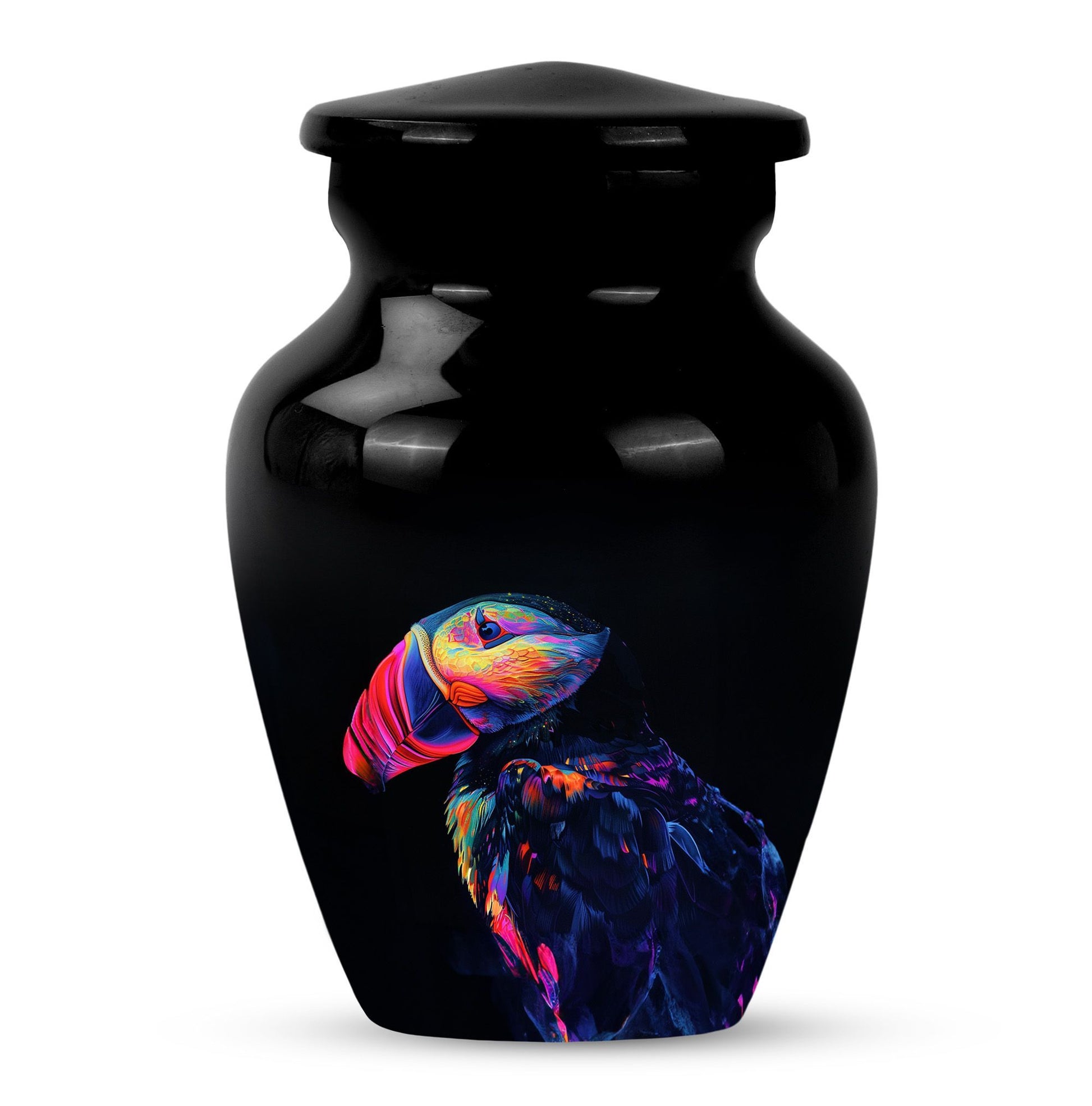 Puffin bird themed classic cremation urn