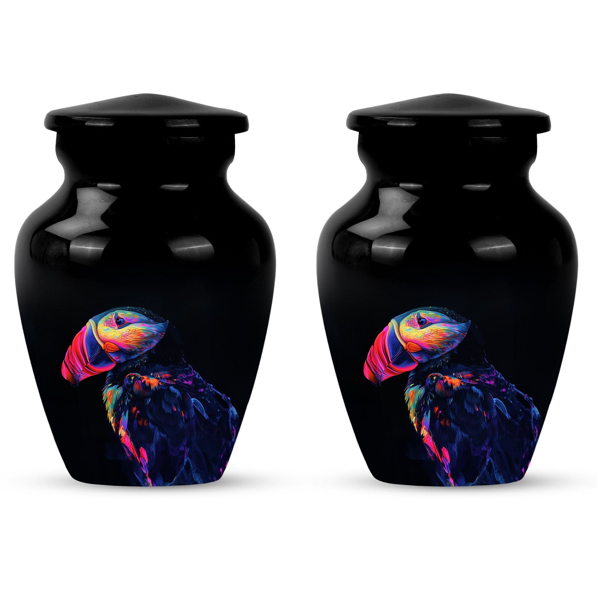 Puffin bird themed classic cremation urn