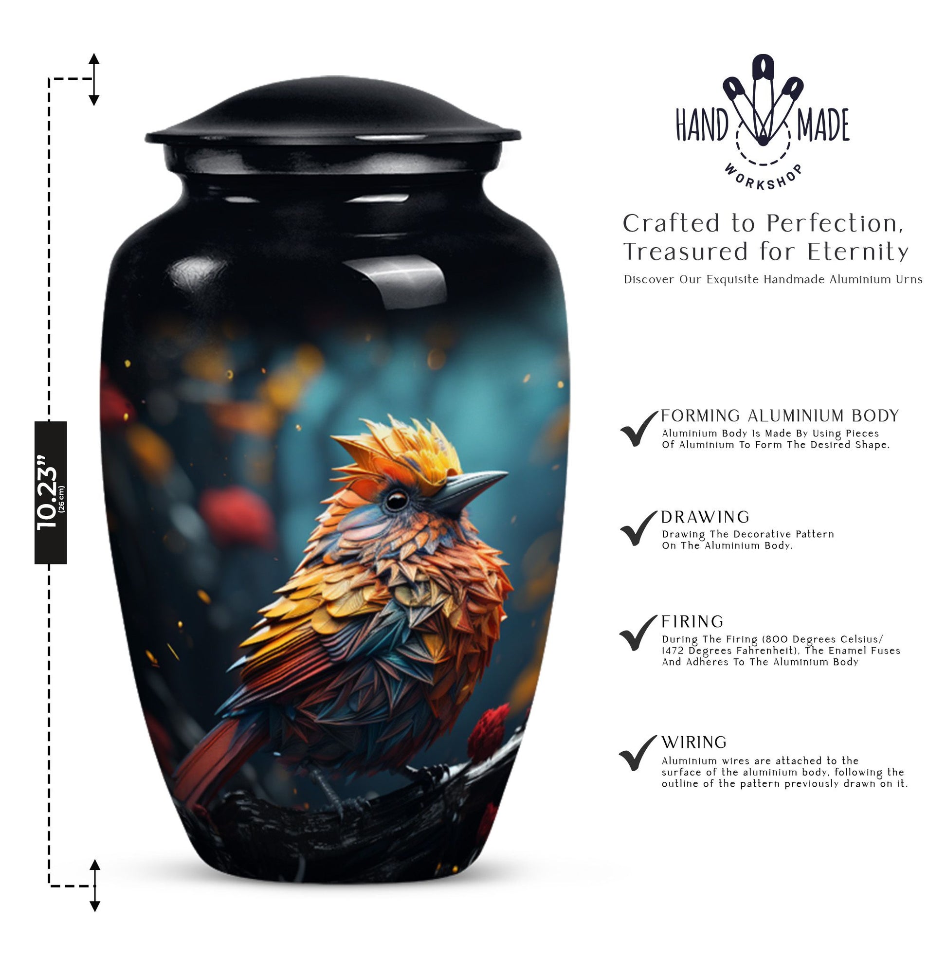 Cardinal Bird Urn 