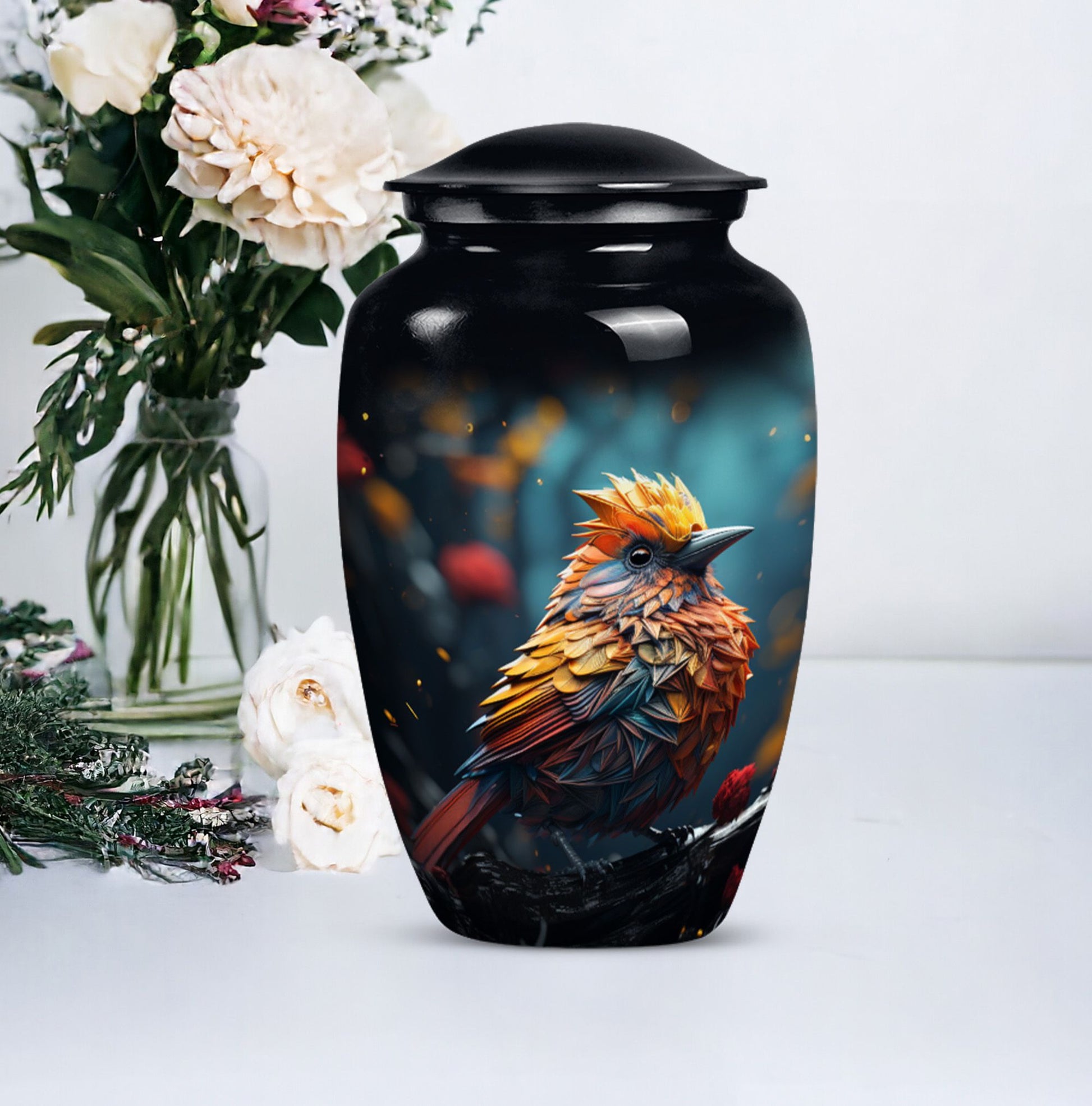 Cardinal Bird Urn 