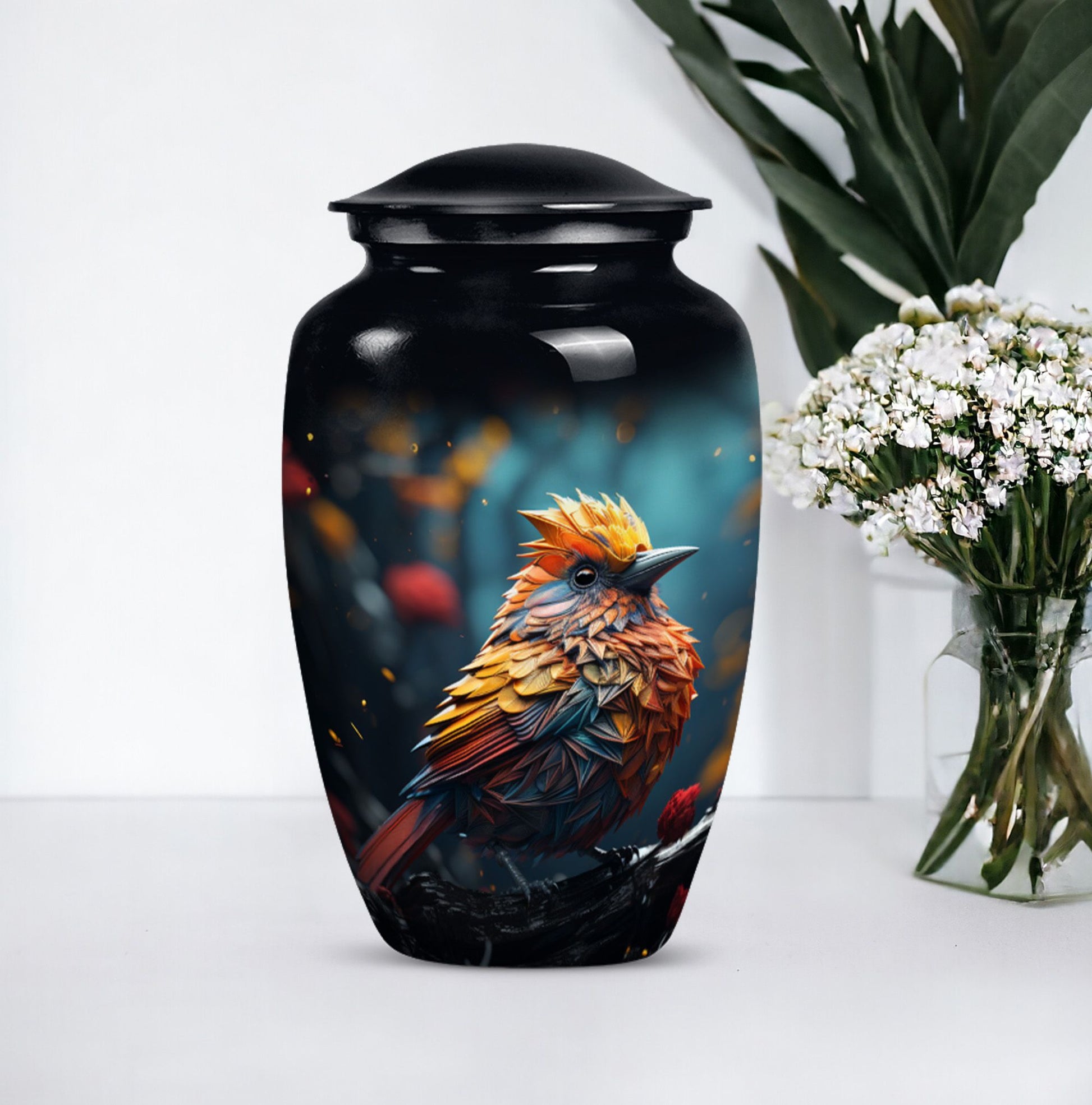 Cardinal Bird Urn 