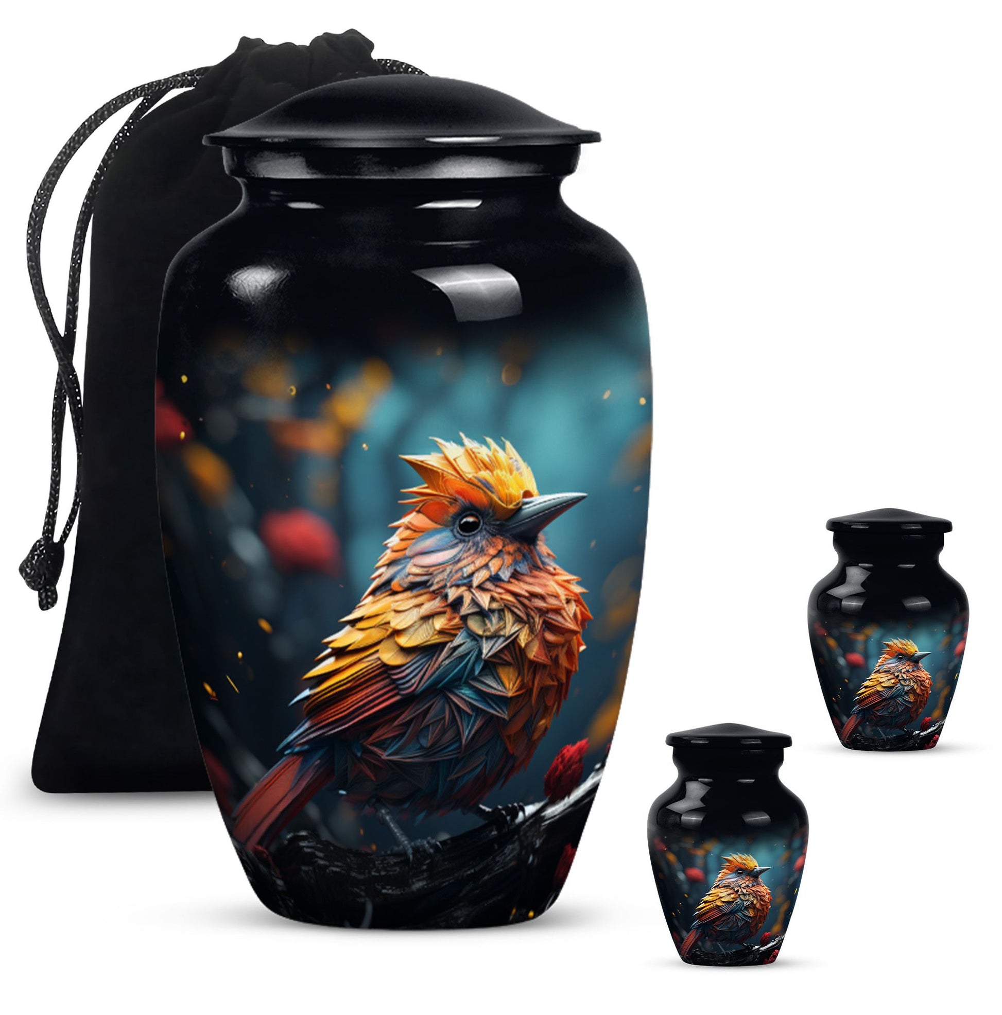 Cardinal Bird Urn 