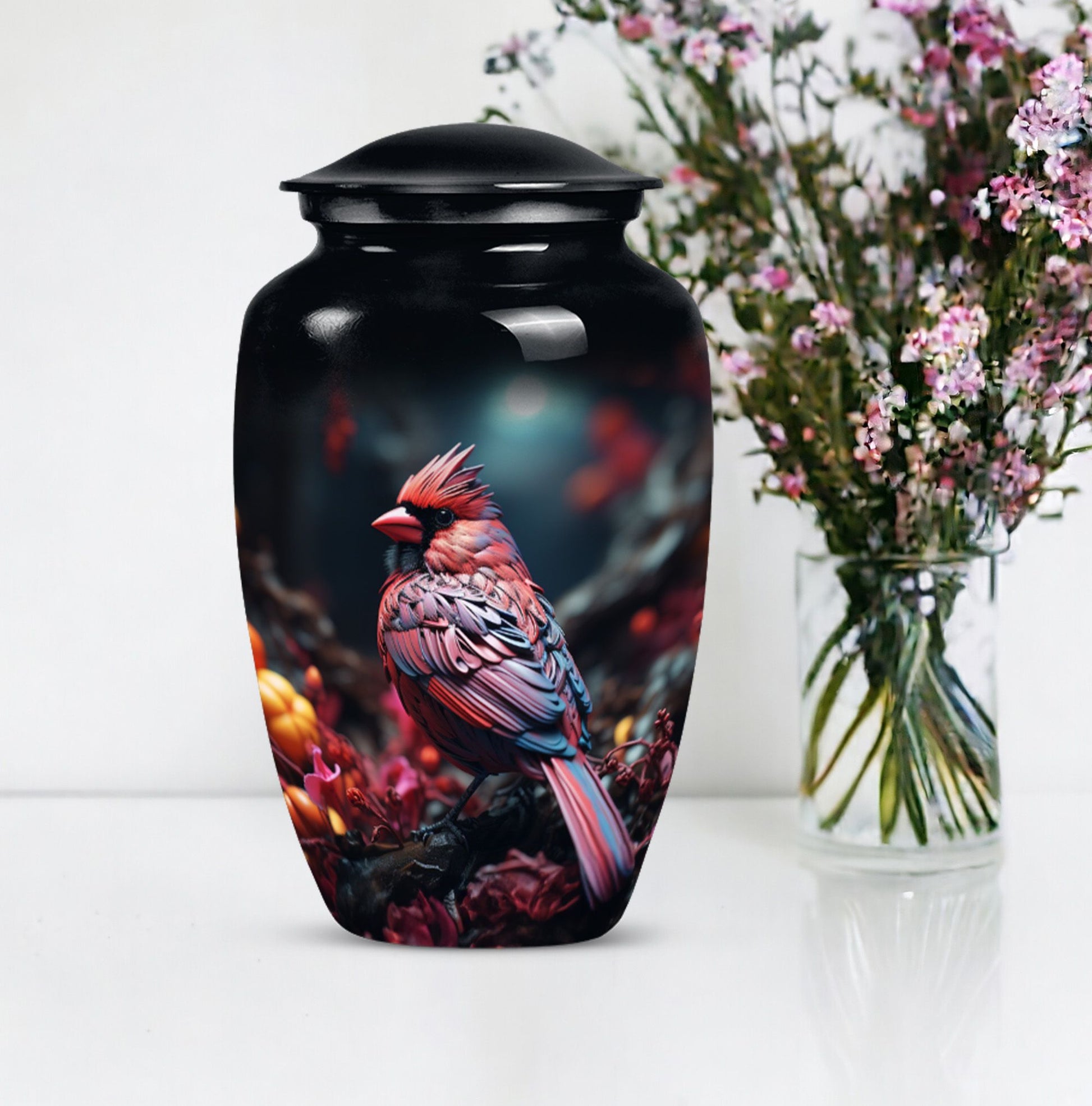 10-inch Classic Cardinal Bird Urn 