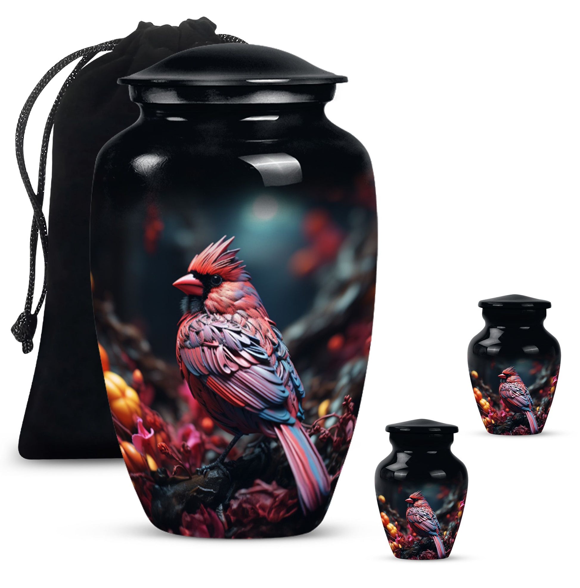 10-inch Classic Cardinal Bird Urn 