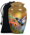 Humming bird design urn.