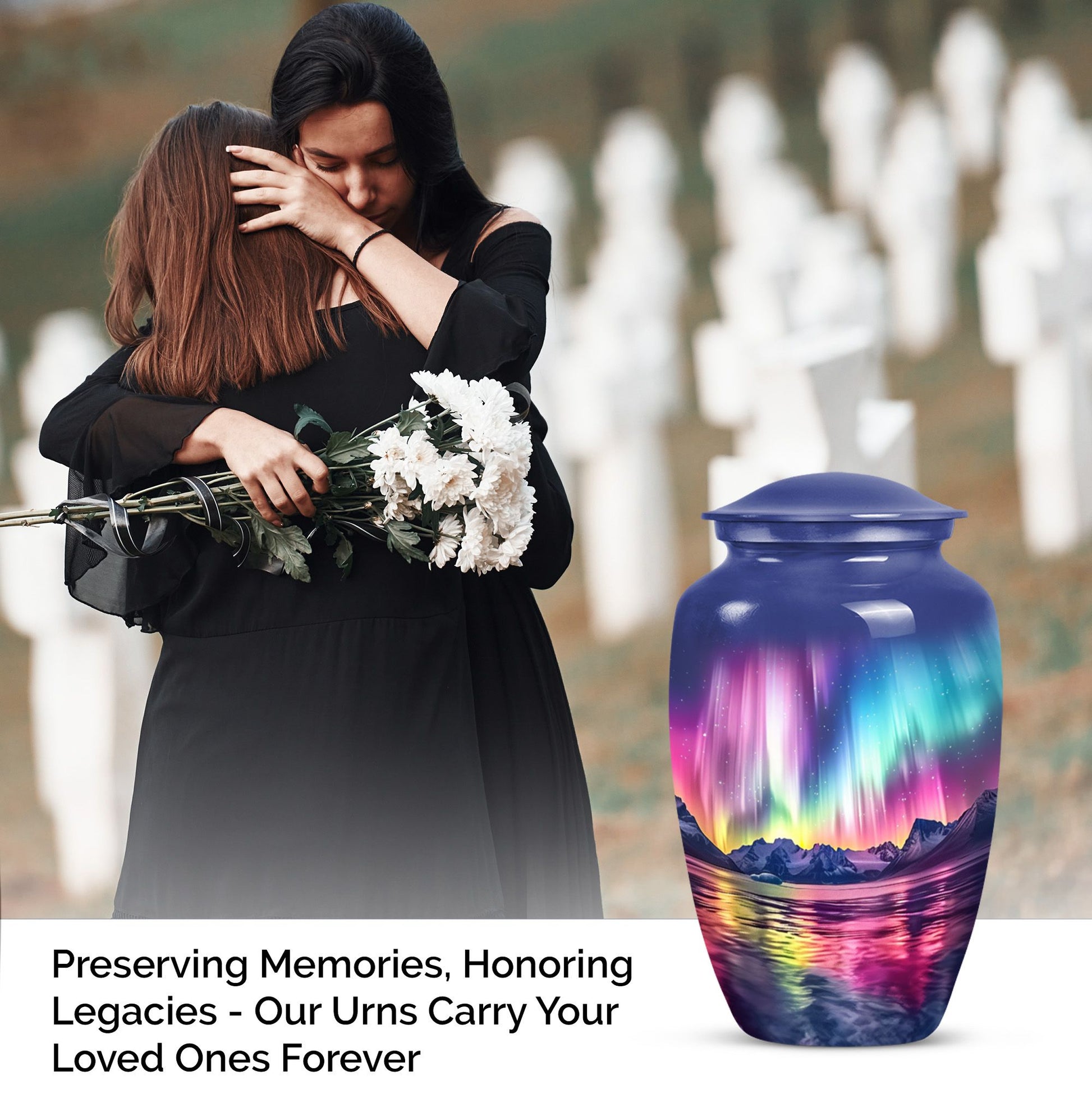 AURORA urn for burial ashes.