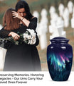 AURORA Urn, classic aluminium burial urn for human ashes.