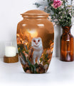 10-inch classic barn owl urn for human ashes.