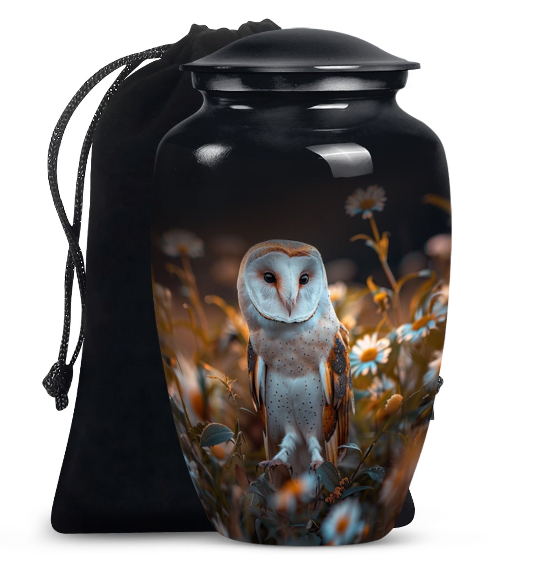 10-inch classic barn owl urn cremation urn for adult ashes 