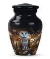 10-inch classic barn owl urn cremation urn for adult ashes 