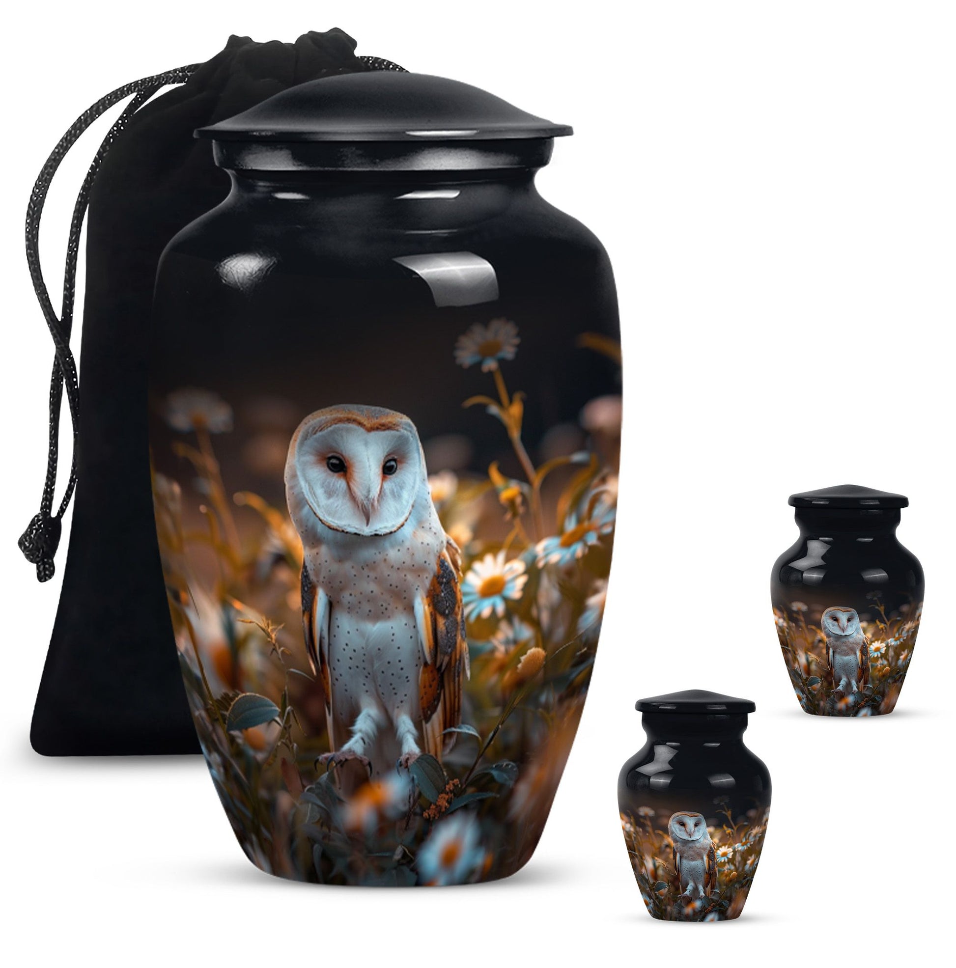 10-inch classic barn owl urn cremation urn for adult ashes 