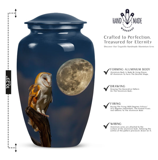 Classic Barn Owl Cremation Urn, 