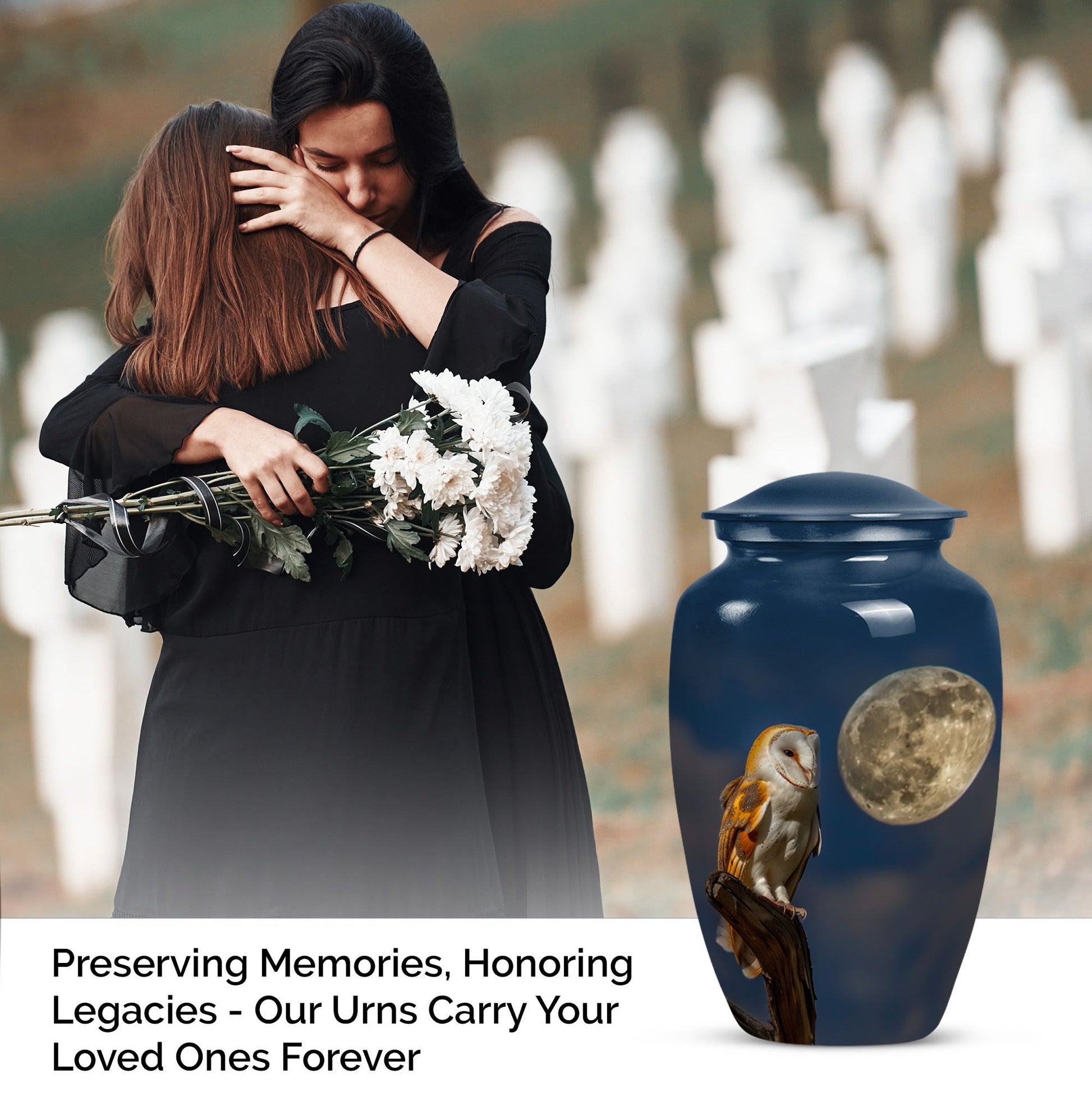 Classic Barn Owl Cremation Urn, 