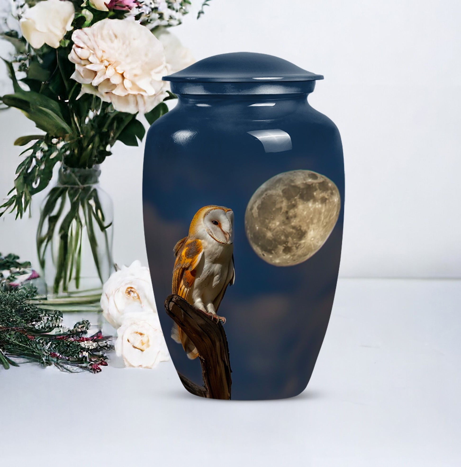 Classic Barn Owl Cremation Urn, 