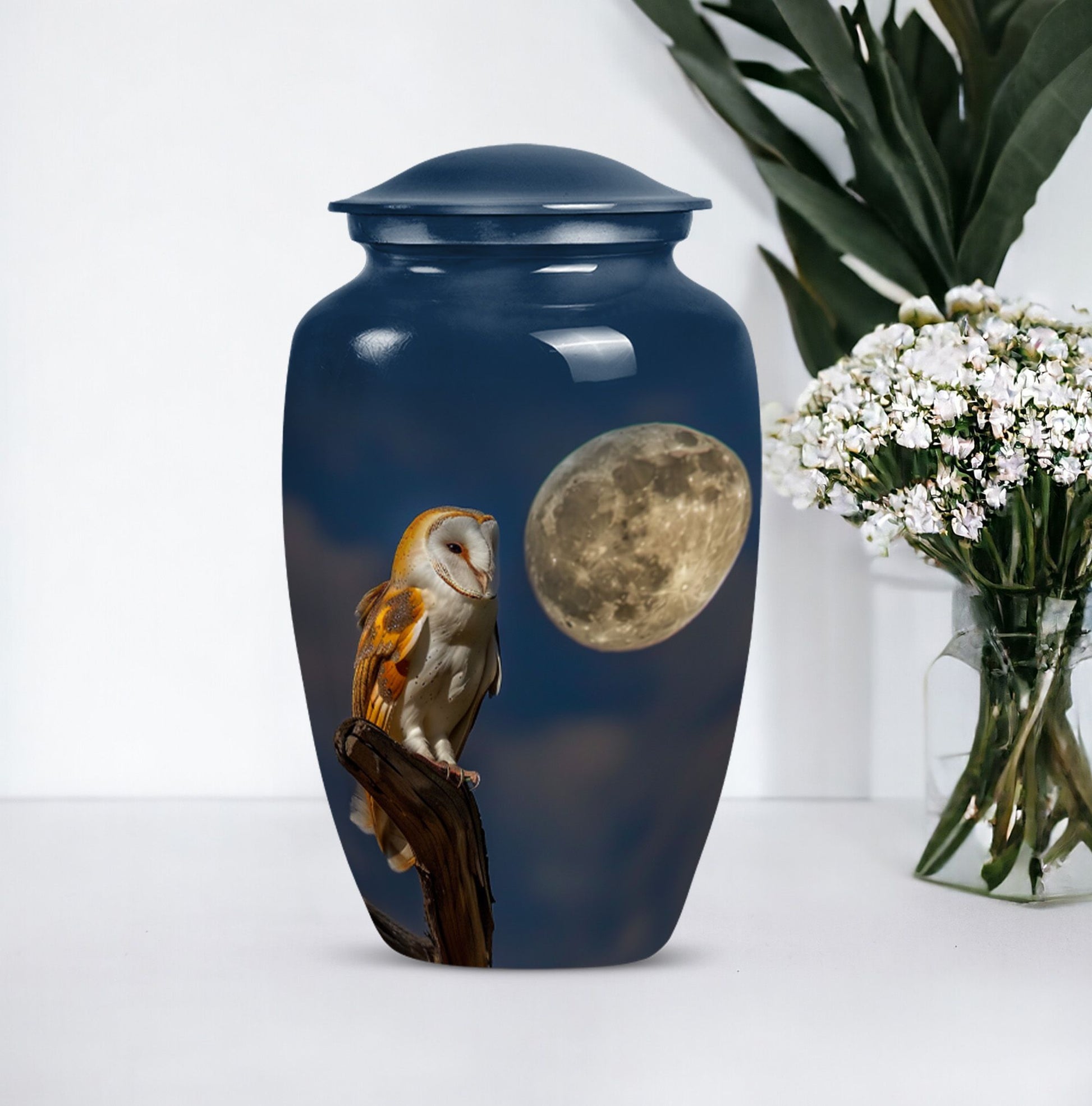 Classic Barn Owl Cremation Urn, 