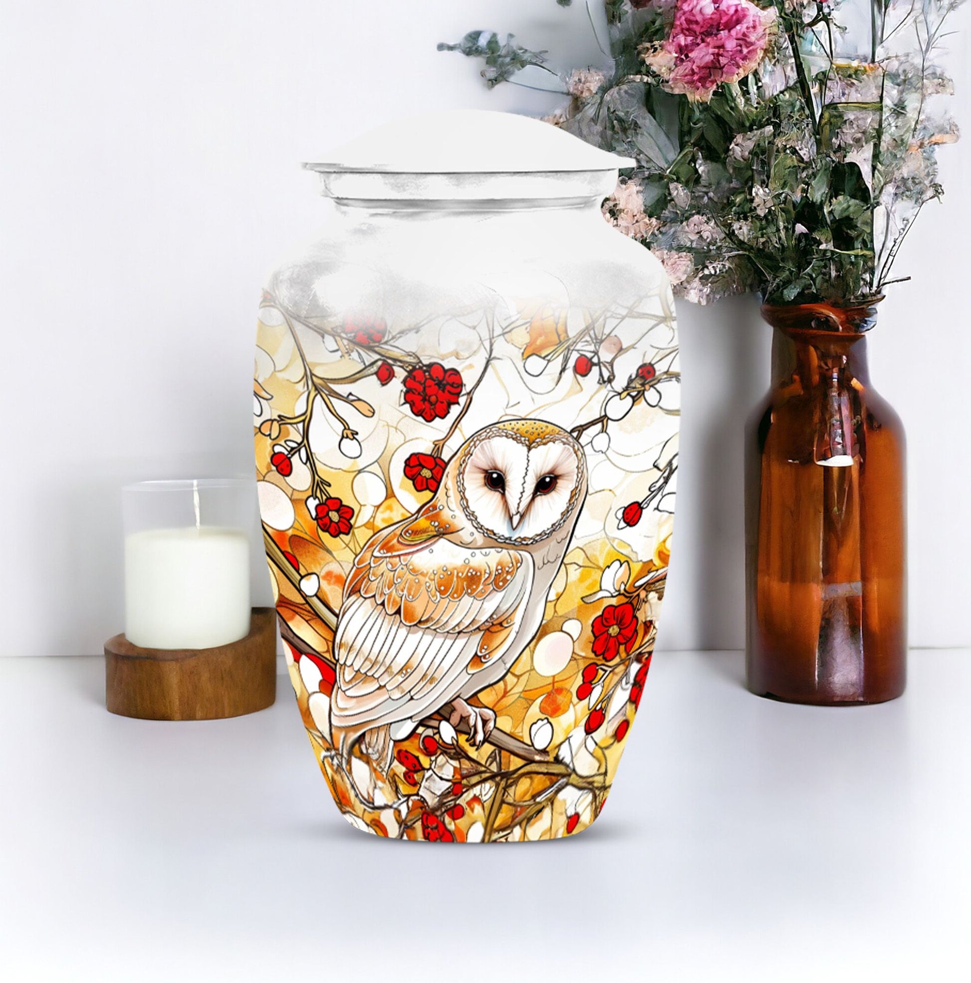 classic barn owl urn