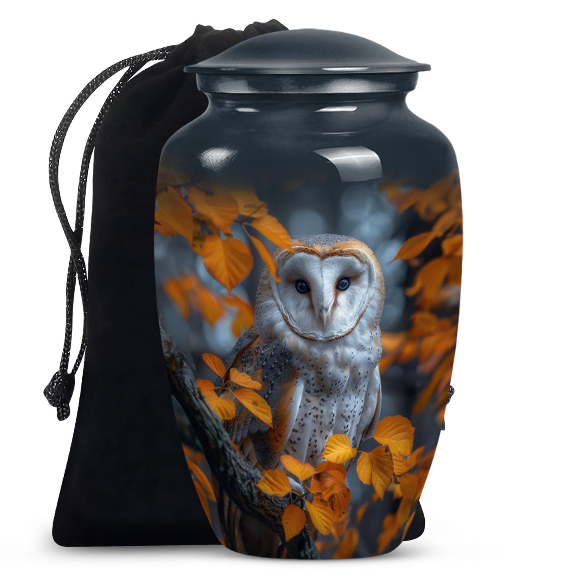 owl design urn for adult women's ashes