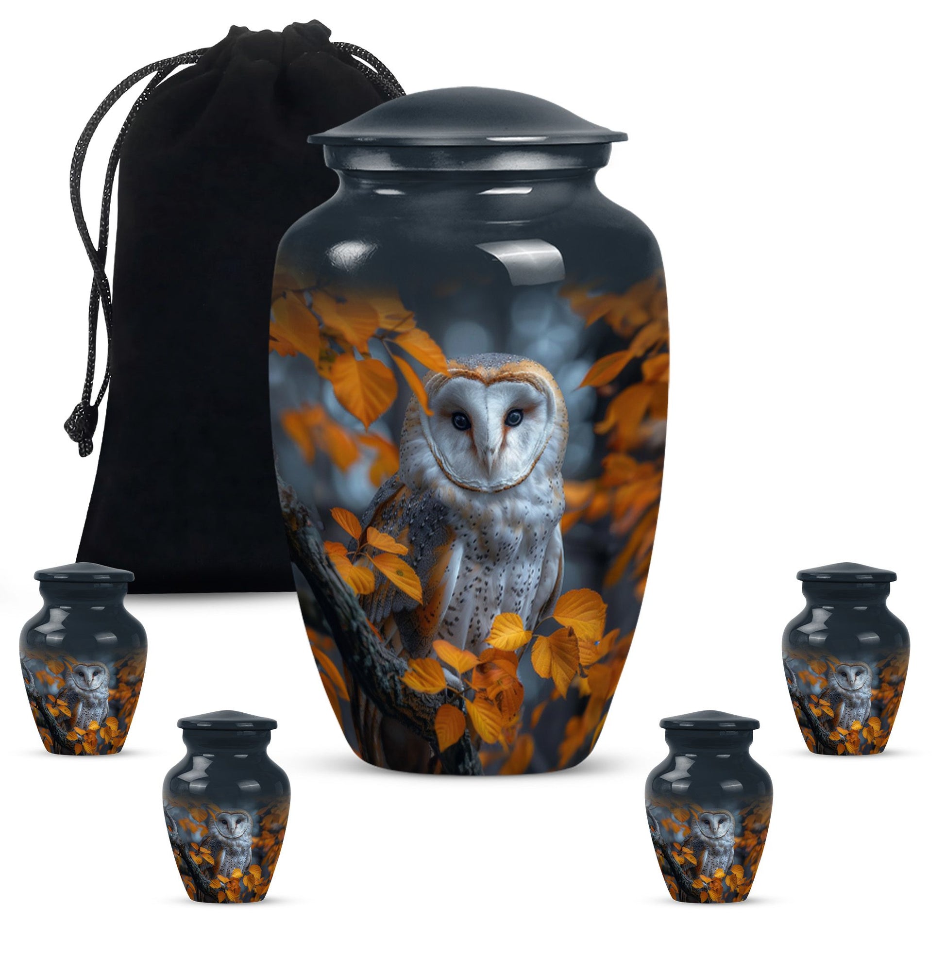 owl design urn for adult women's ashes