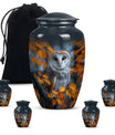 owl design urn for adult women's ashes