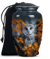 owl design urn for adult women's ashes