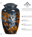 owl design urn for adult women's ashes