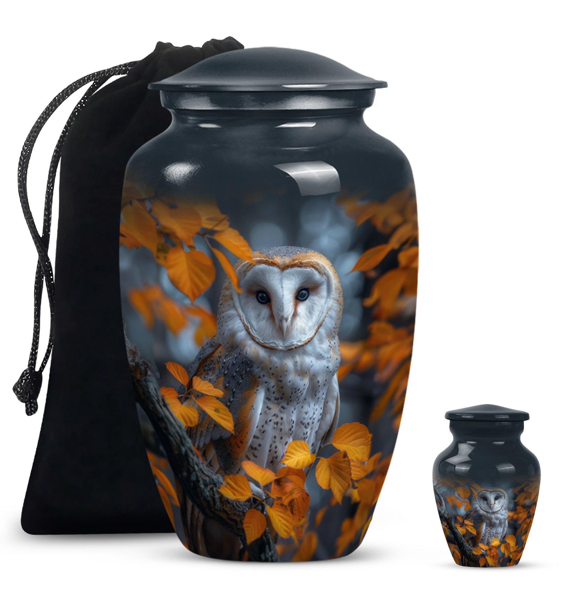 owl design urn for adult women's ashes