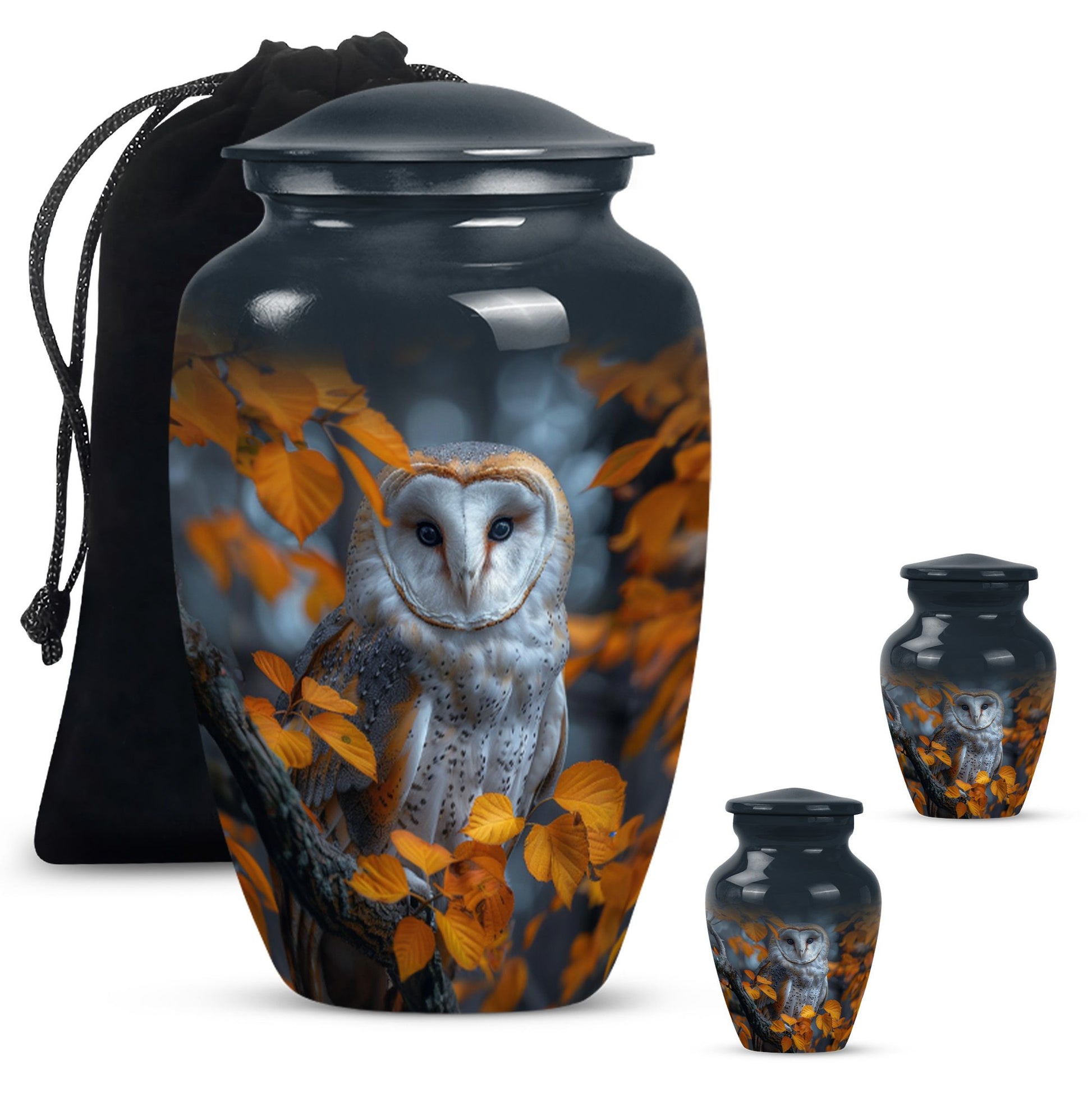 owl design urn for adult women's ashes