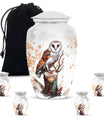 Classic 10-inch barn owl urn.