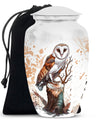 Classic 10-inch barn owl urn.