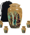 Abstract designed native american urn, 10-inch classic 