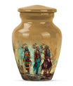 Abstract designed native american urn, 10-inch classic 