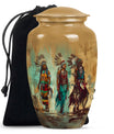 Abstract designed native american urn, 10-inch classic 