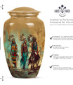 Abstract designed native american urn, 10-inch classic 