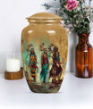 Abstract designed native american urn, 10-inch classic 