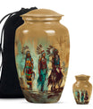 Abstract designed native american urn, 10-inch classic 