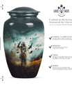 10-inch native american urn for memorial burials, 