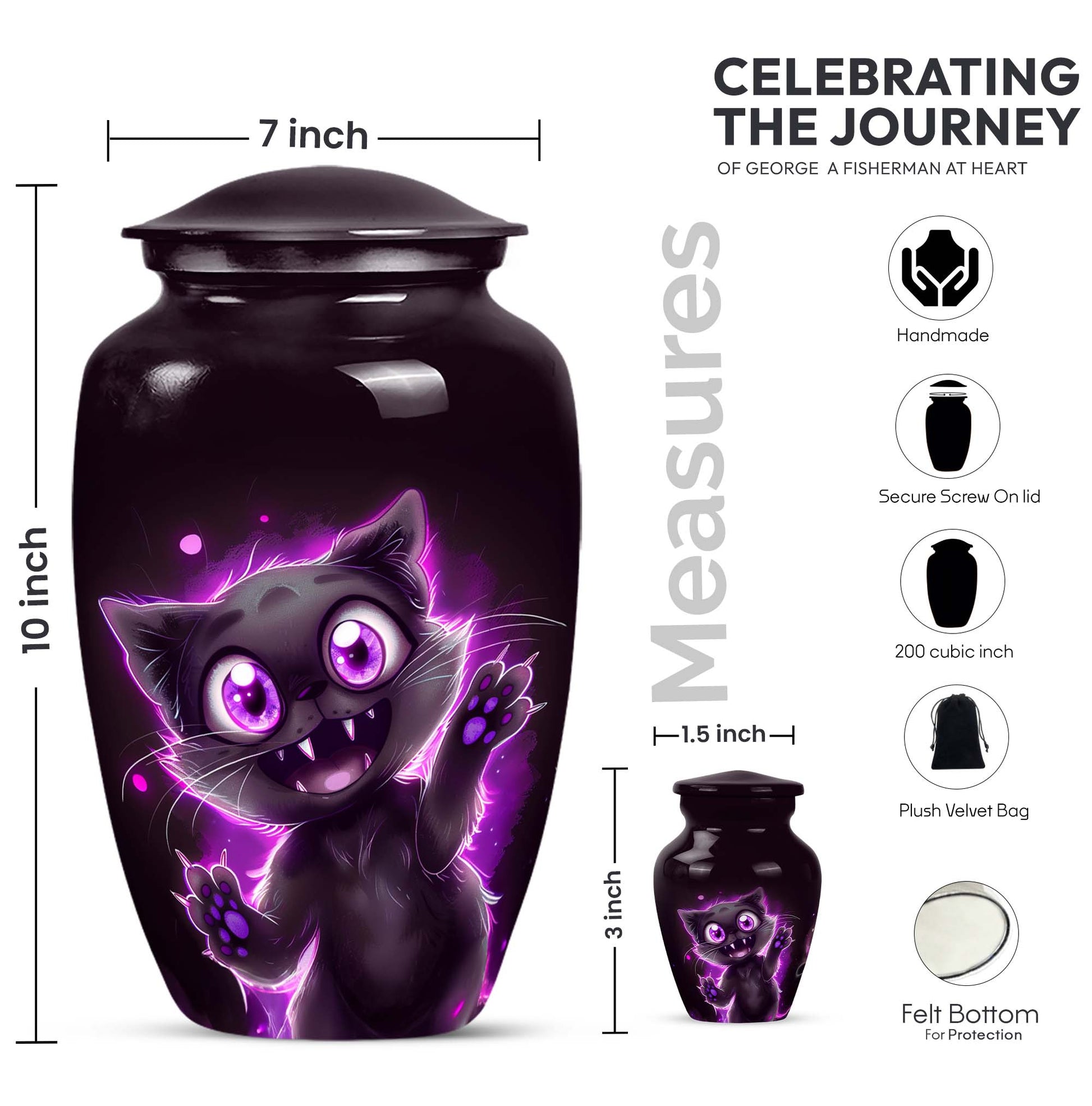 10-inch Classic PAWS urn, a large cremation urn 