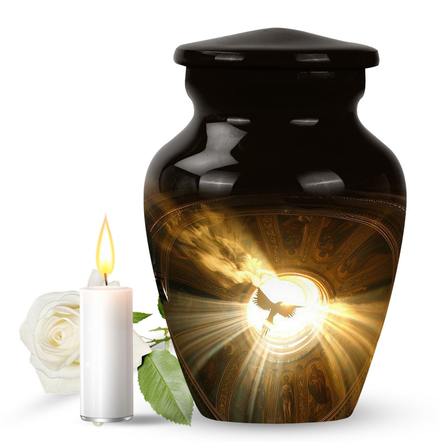  Catholic Urn for Adult Male Ashes, 