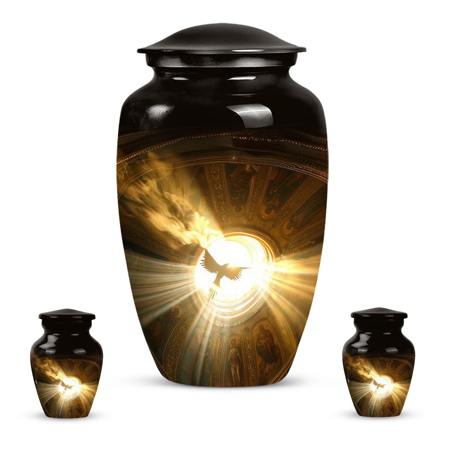  Catholic Urn for Adult Male Ashes, 