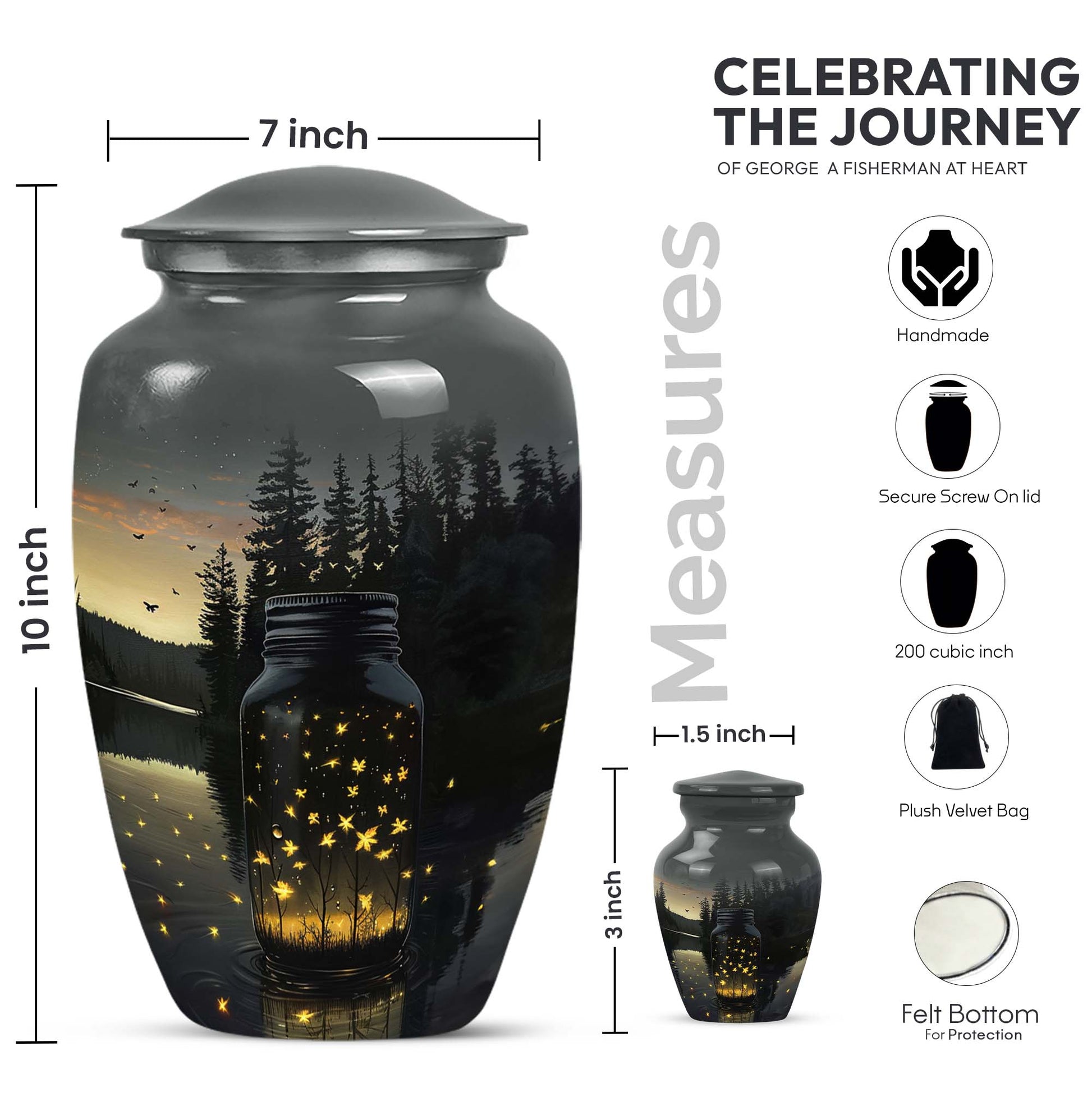 Classic, 10-inch, aluminium honey pot urn.