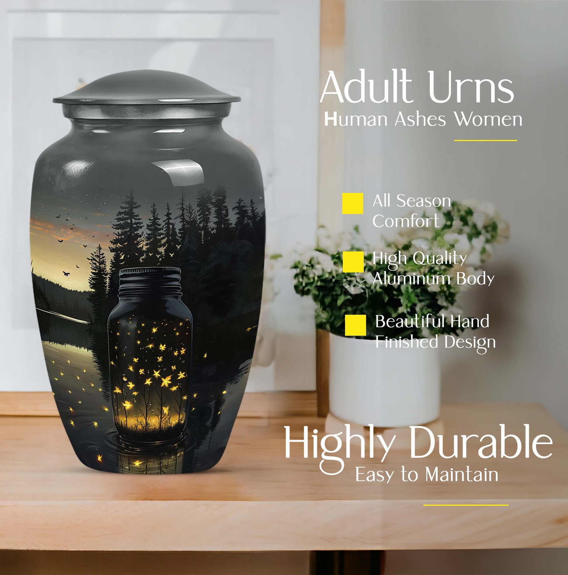 Classic, 10-inch, aluminium honey pot urn.