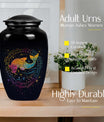 Abstract-themed large classic fish urn, aluminium cremation 