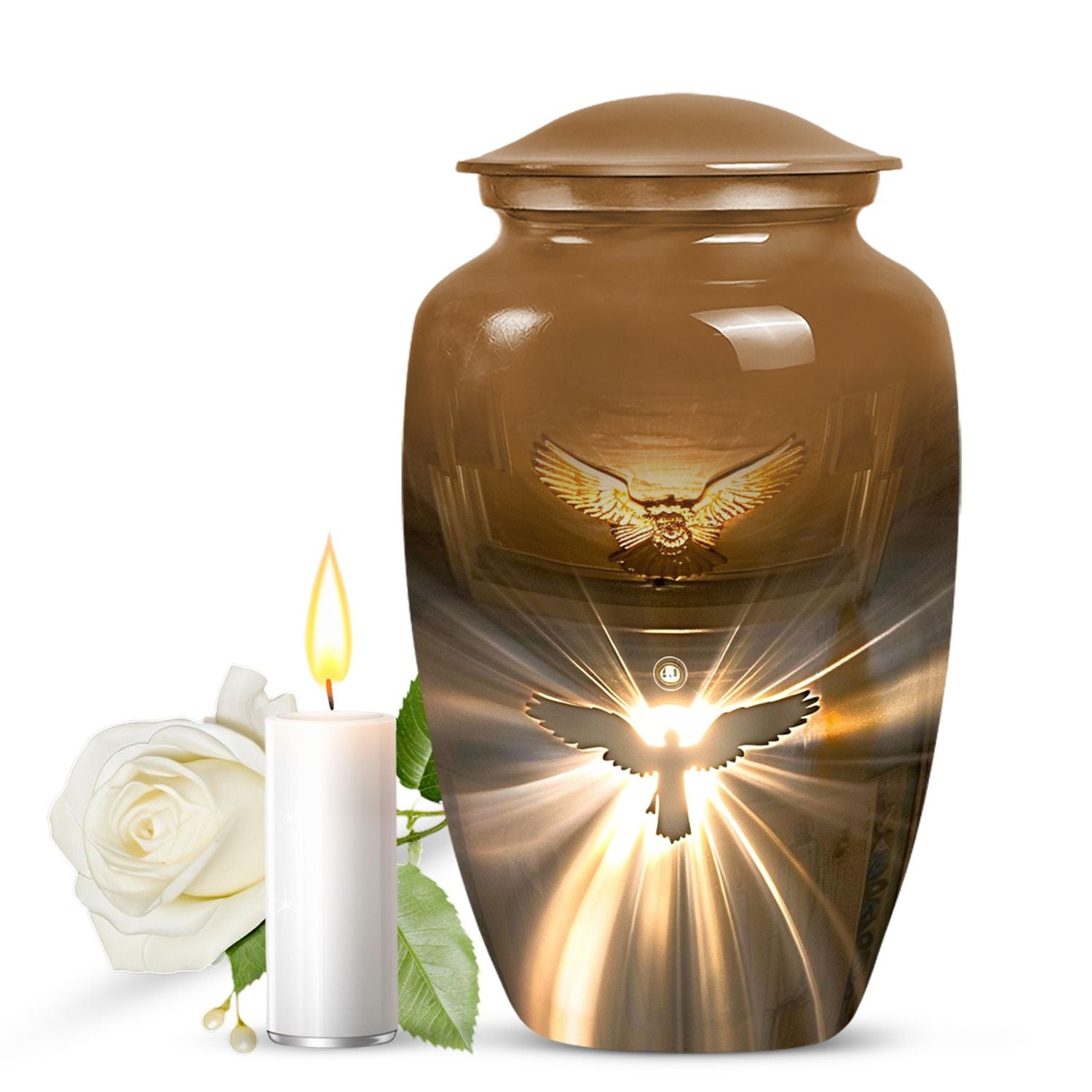  catholic urn for adult ashes, customizable 