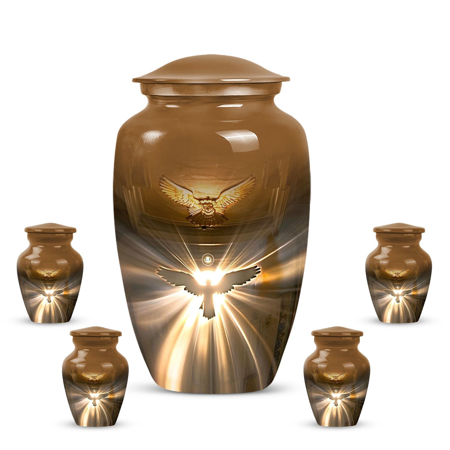  catholic urn for adult ashes, customizable 