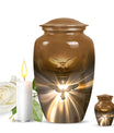  catholic urn for adult ashes, customizable 