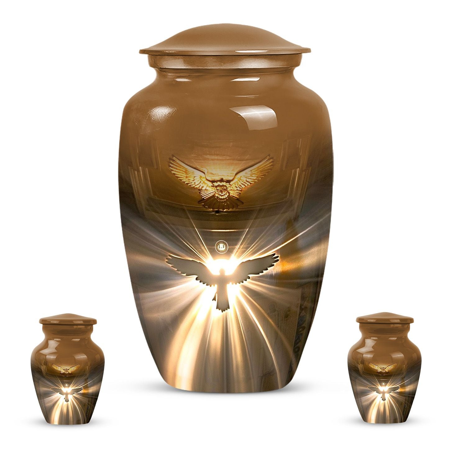  catholic urn for adult ashes, customizable 