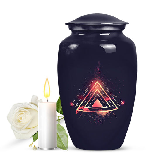 Abstract themed classic 10-inch catholic urn.