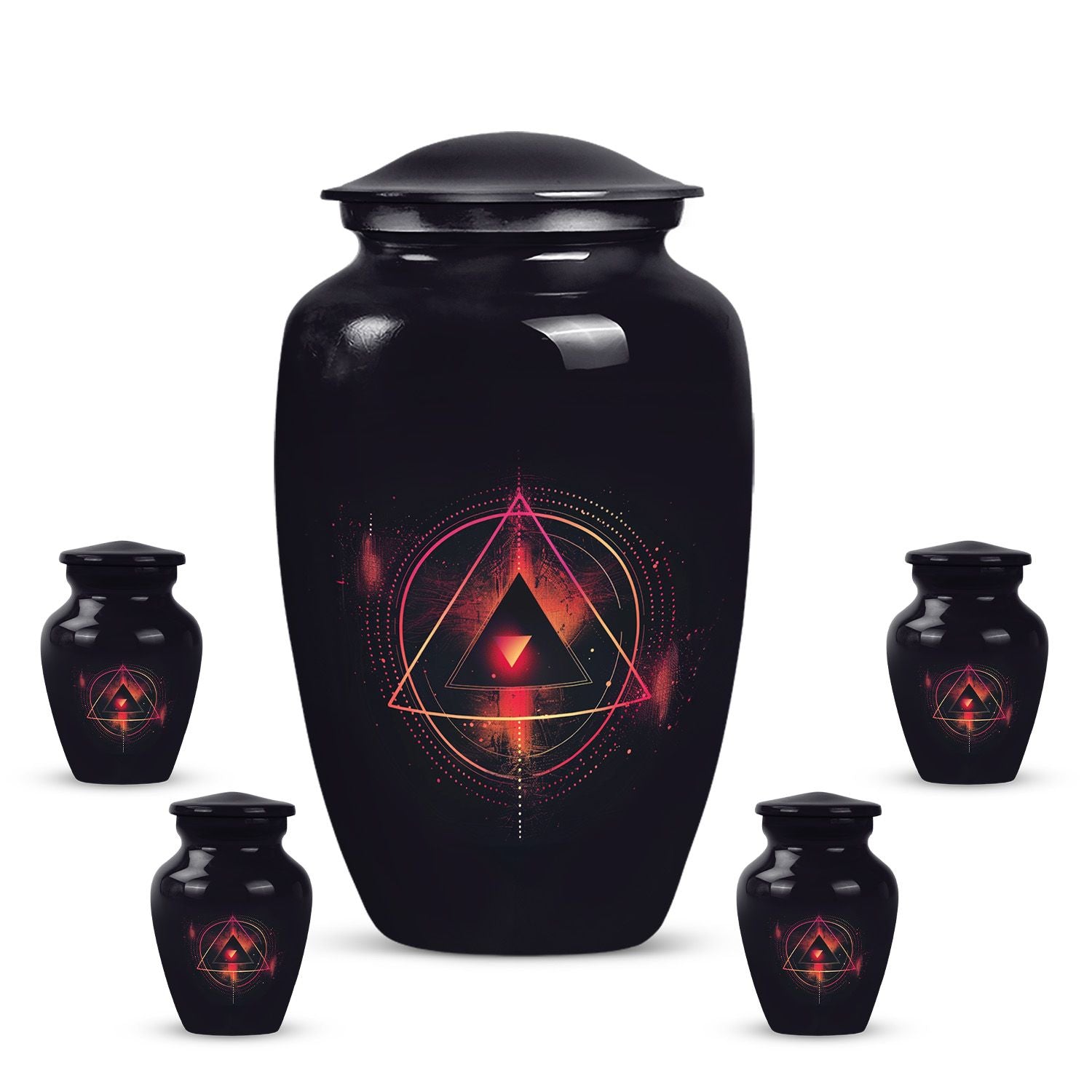 Classic 10-inch Catholic urn for dad's cremation,