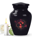 Classic 10-inch Catholic urn for dad's cremation,