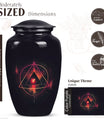 Classic 10-inch Catholic urn for dad's cremation,